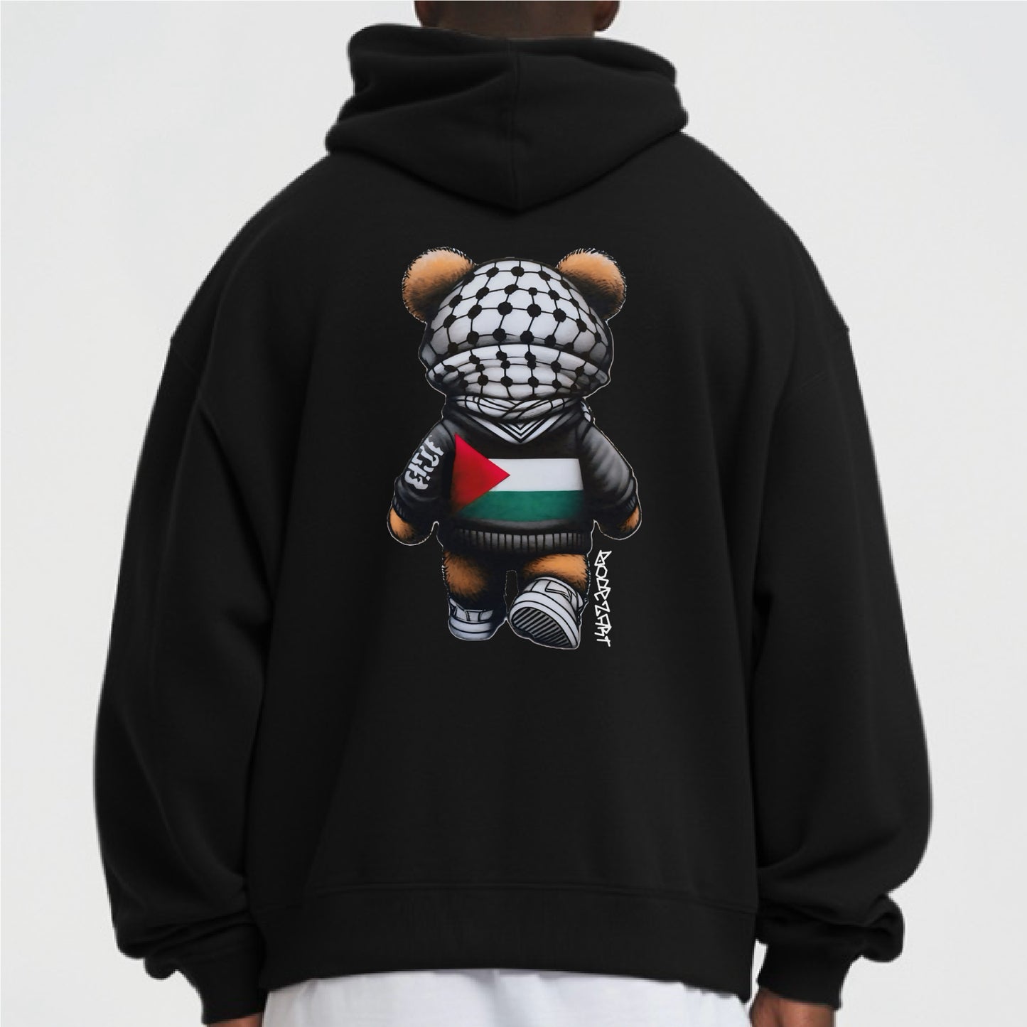 Bear In Solidarity | Palestine Graffiti Hoodie