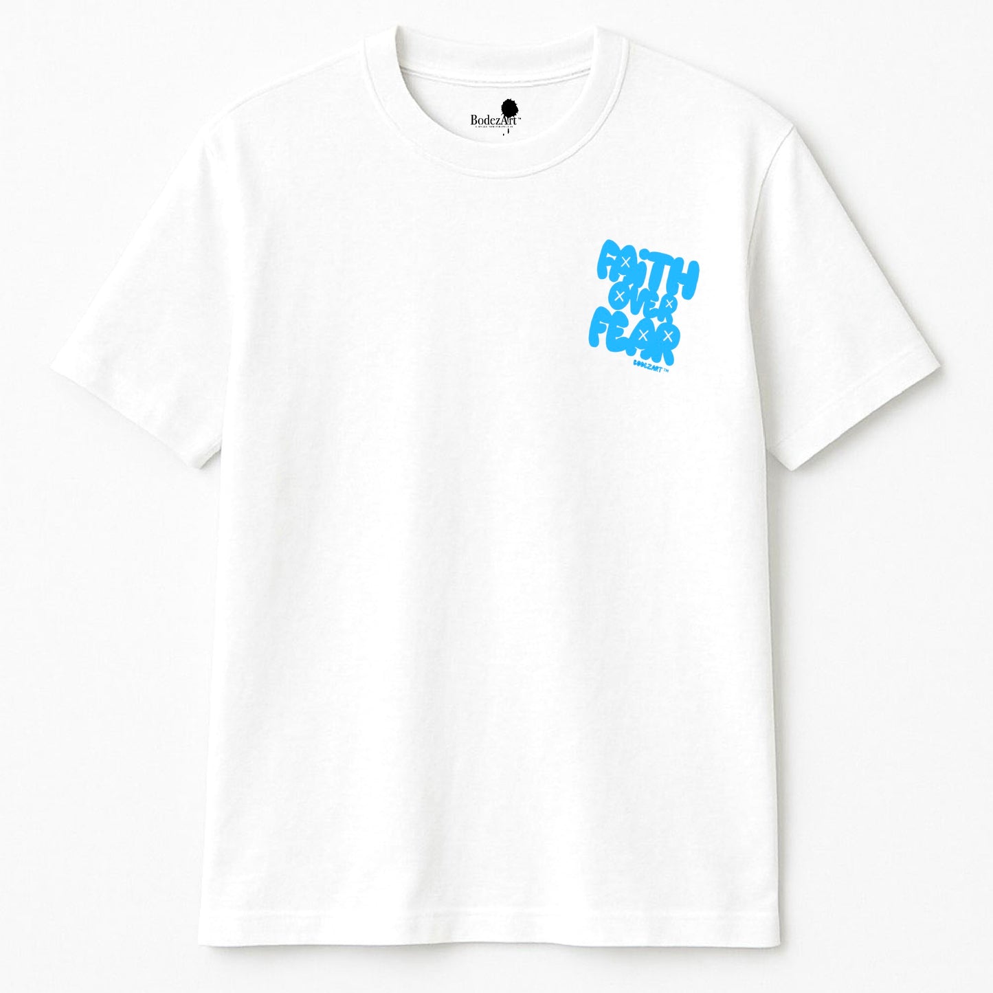 Faith Over Fear | Faith Inspired Blu X White T-Shirt