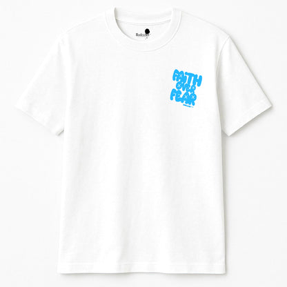 Faith Over Fear | Faith Inspired Blu X White T-Shirt