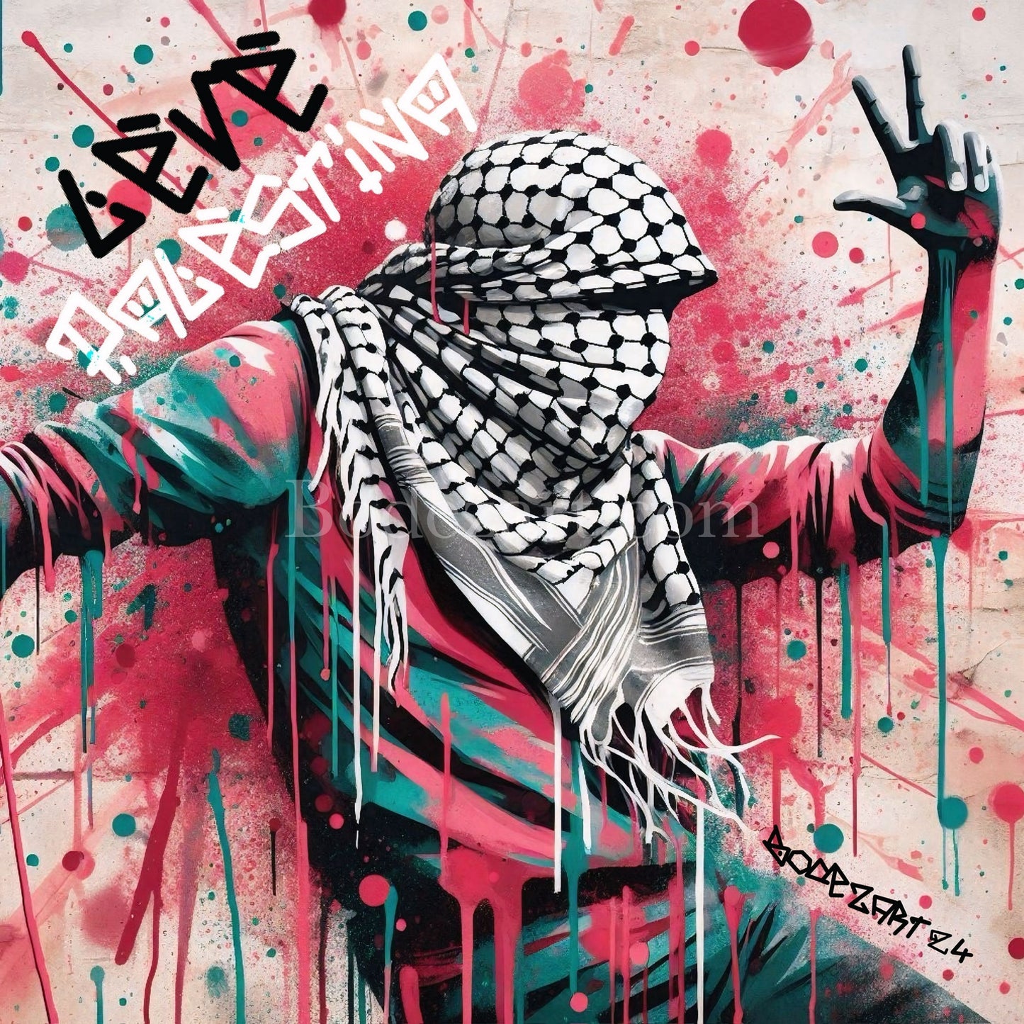 Leve Palestina - The Dance | Graffiti Canvas Art