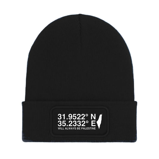 Palestine Coordinates Beanie