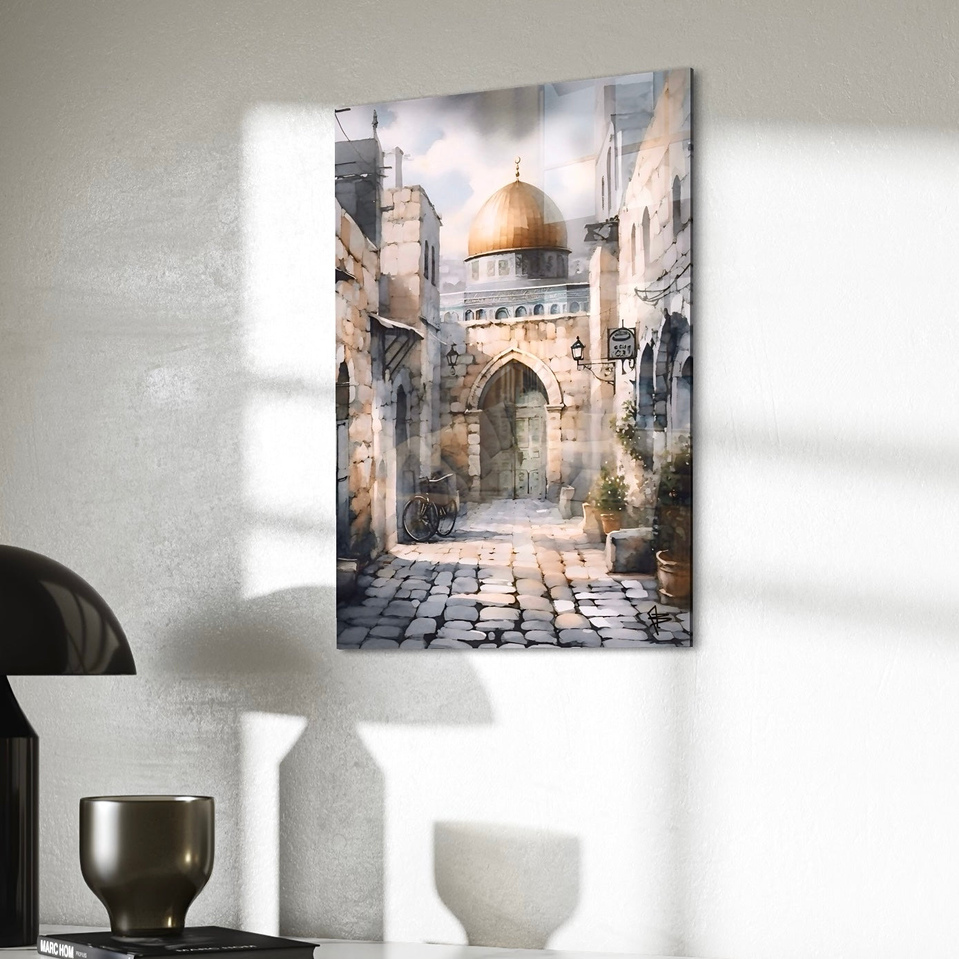 Al Quds | Watercolour - Palestine Glass Wall Art