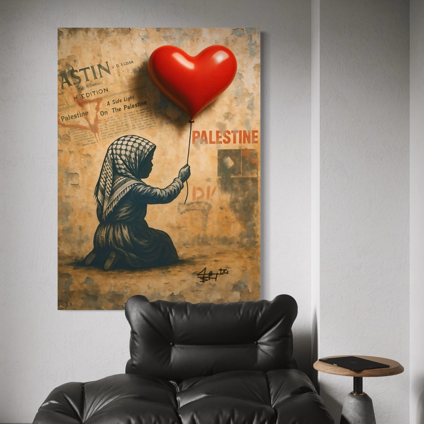Hope Beyond Ruin | Palestine Graffiti Canvas Print