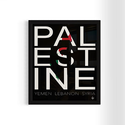 PAL EST INE - Yemen Lebanon Syria - Framed Art Print