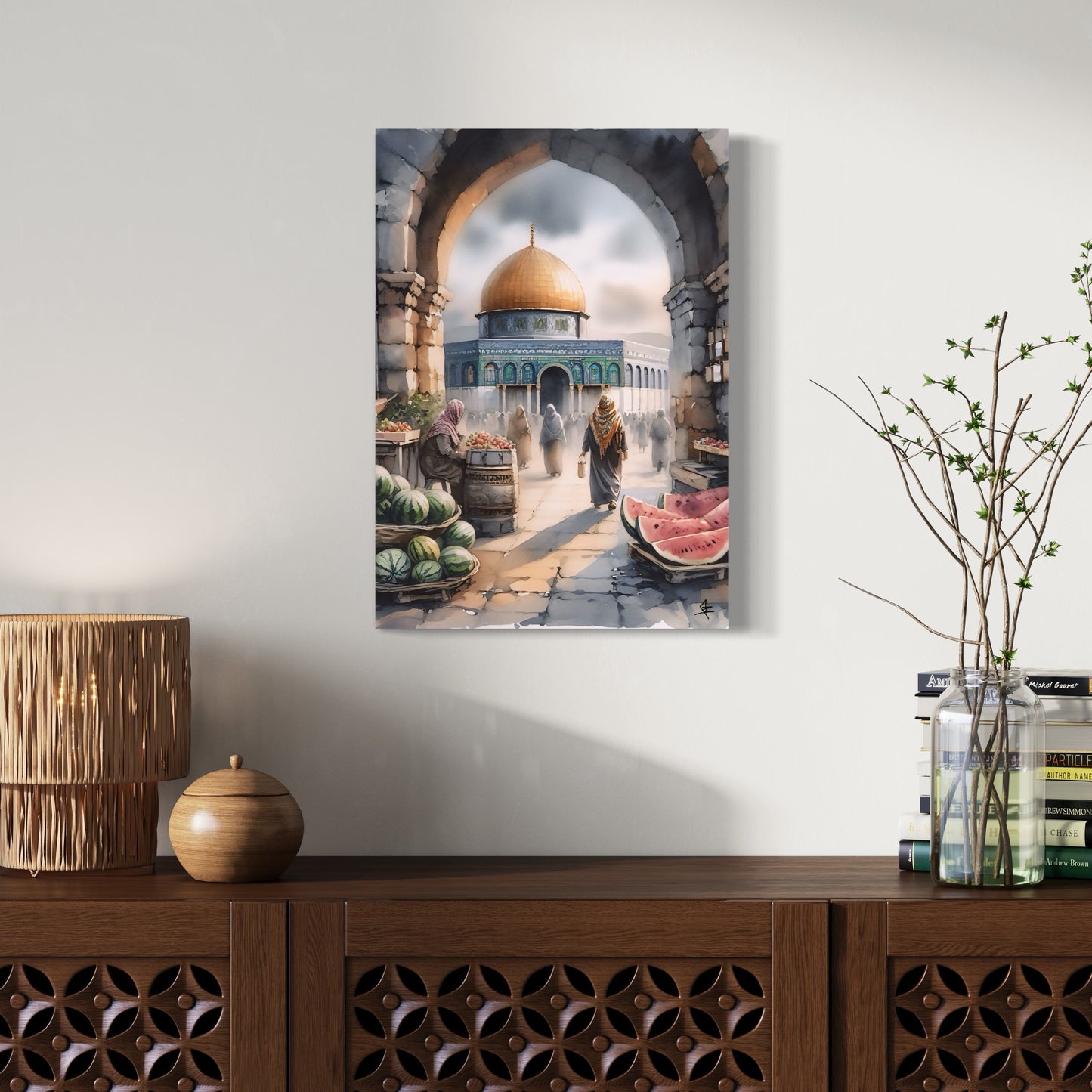 Al Quds Market | Watercolour - Palestine Wall Art