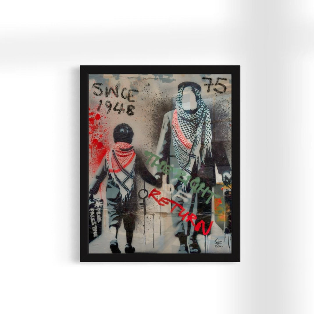 The Right Of Return | Child - Palestine Graffiti Framed Art Print