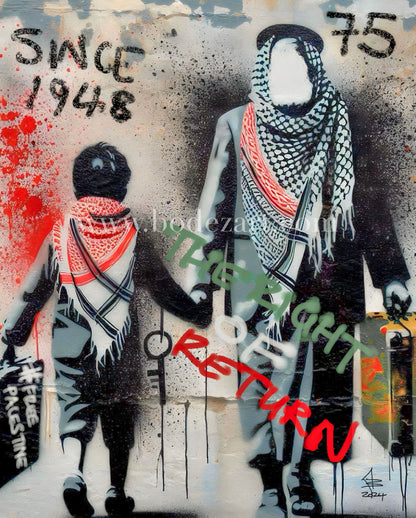 The Right Of Return | Child - Palestine Graffiti Framed Art Print