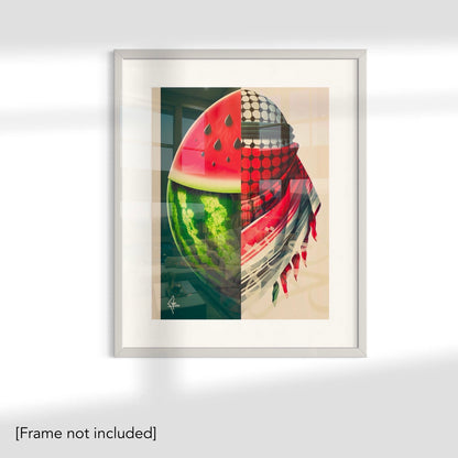 Free Palestine - فلسطين حرة  | Palestine Abstract Wall Art Poster Print