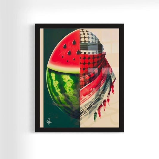 Free Palestine - فلسطين حرة | Palestine Abstract Framed Art Print