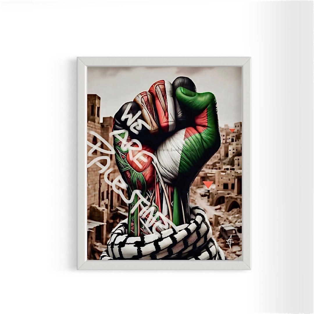 We Are Palestine -  Palestine Graffiti Framed Art Print