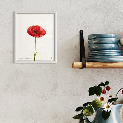 The Poppy - Palestine Framed Art Print