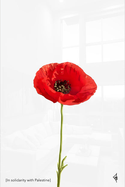 The Poppy | Palestine Glass Wall Art