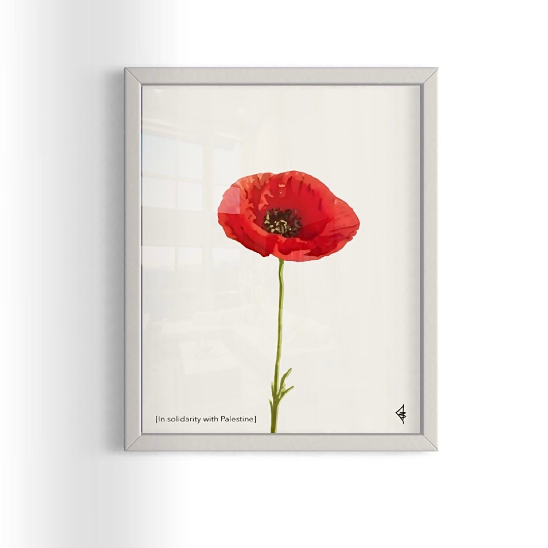 The Poppy - Palestine Framed Art Print – BodezArt