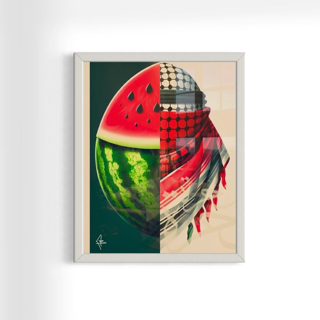 Free Palestine - فلسطين حرة | Palestine Abstract Framed Art Print