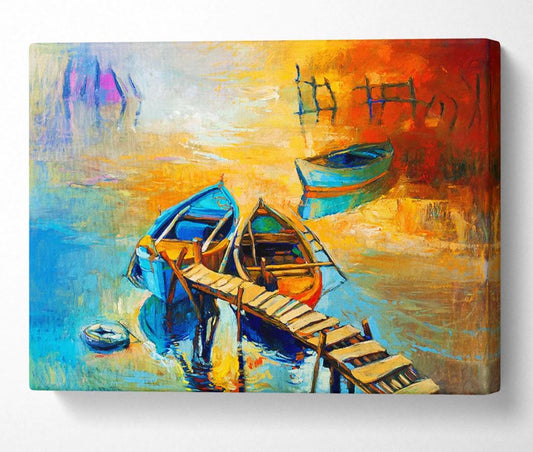 Golden Sail - Abstract Canvas Wall Art
