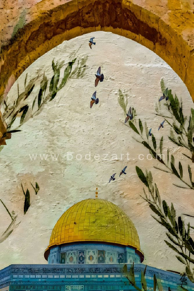 I am Dome Of The Rock, I am Palestine Glass Wall Art