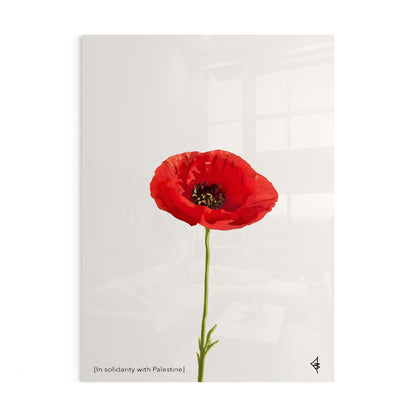 The Poppy | Palestine Glass Wall Art