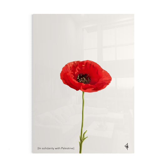 The Poppy | Palestine Glass Wall Art