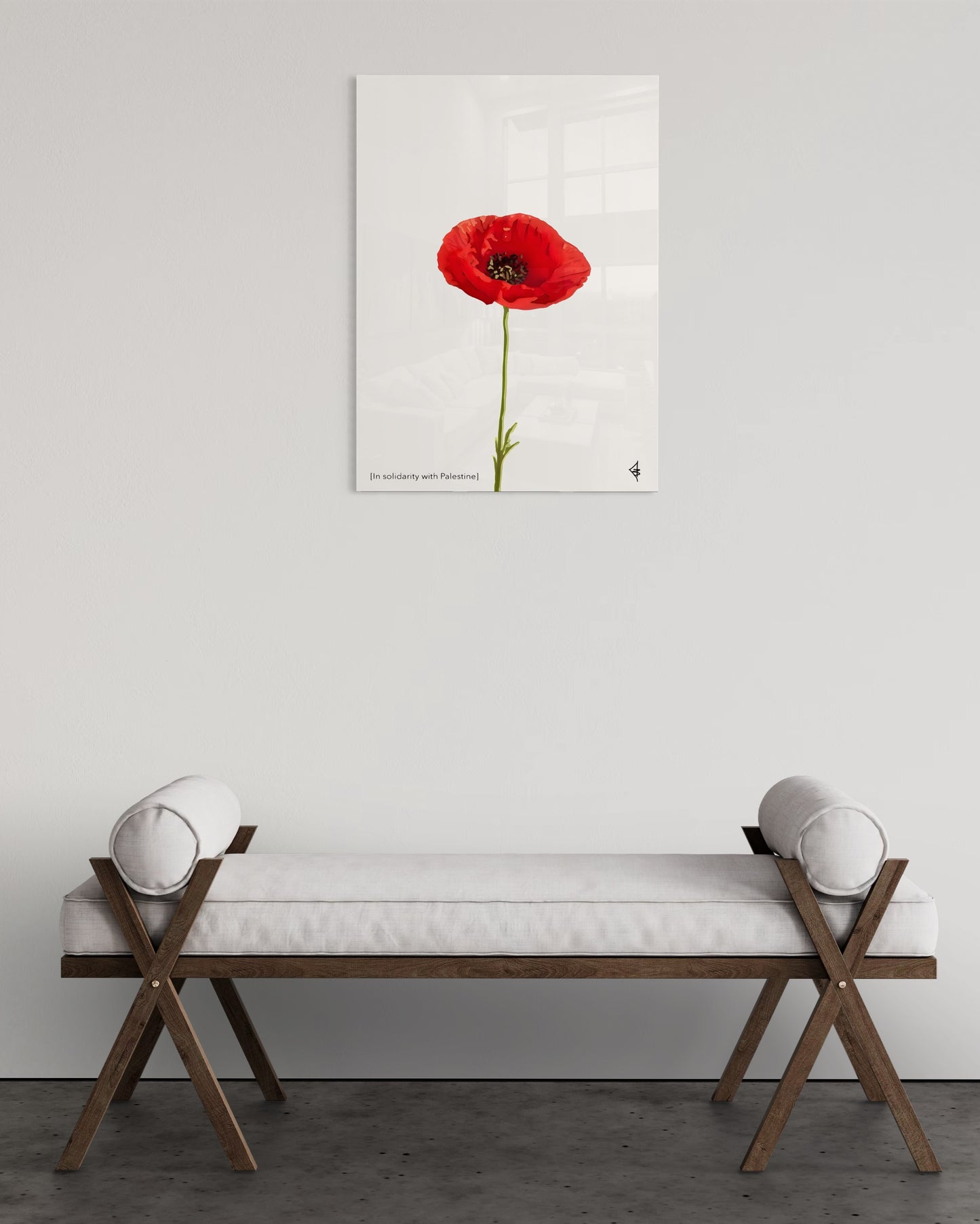 The Poppy | Palestine Glass Wall Art