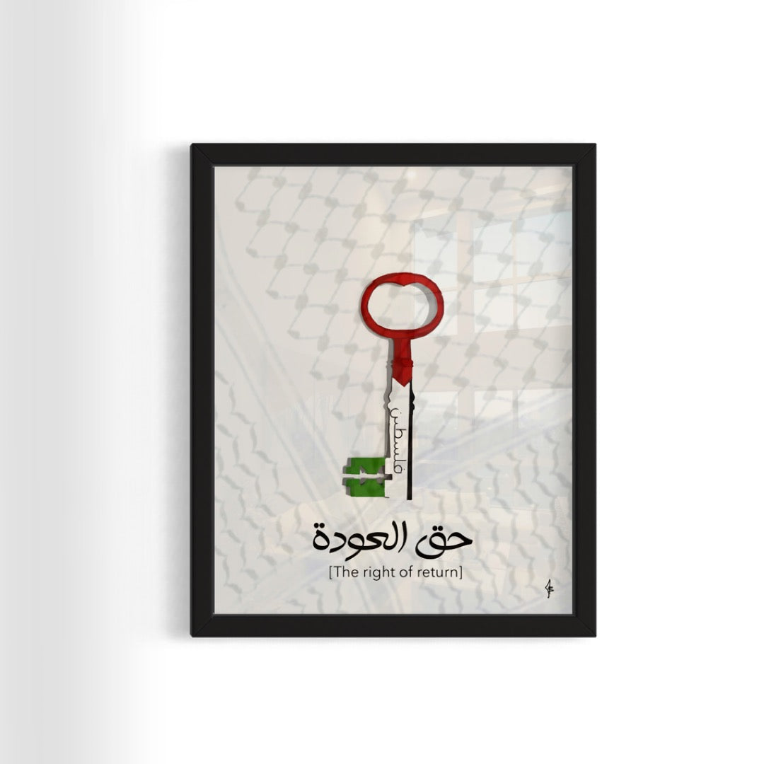 The Right Of Return / Key - Palestine Framed Art Print