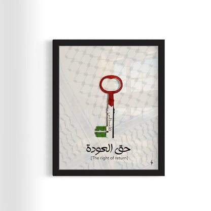 The Right Of Return / Key - Palestine Framed Art Print