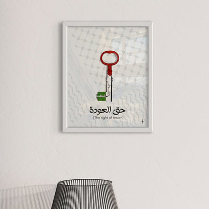 The Right Of Return / Key - Palestine Framed Art Print