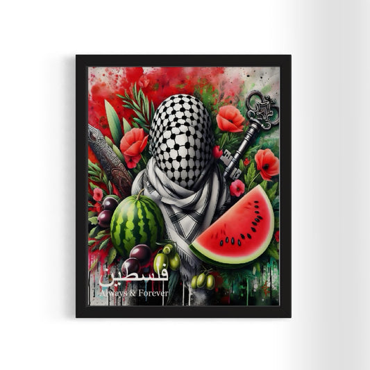 Always & Forever -  Palestine Graffiti Framed Art Print