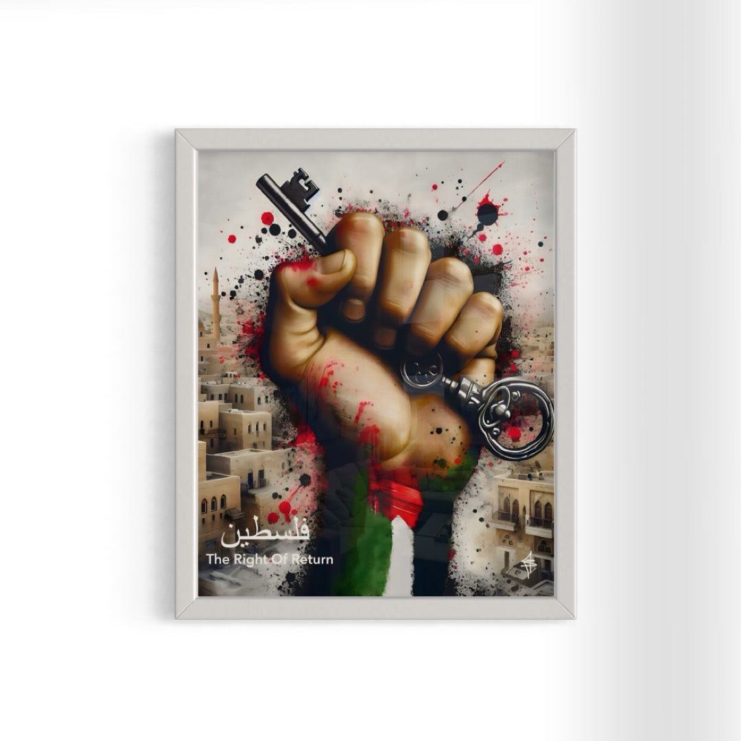 The Right Of Return -  Palestine Graffiti Framed Art Print