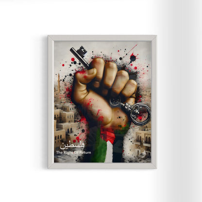 The Right Of Return -  Palestine Graffiti Framed Art Print