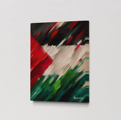 Palestine Brush Abstract | 1:1 Canvas Print