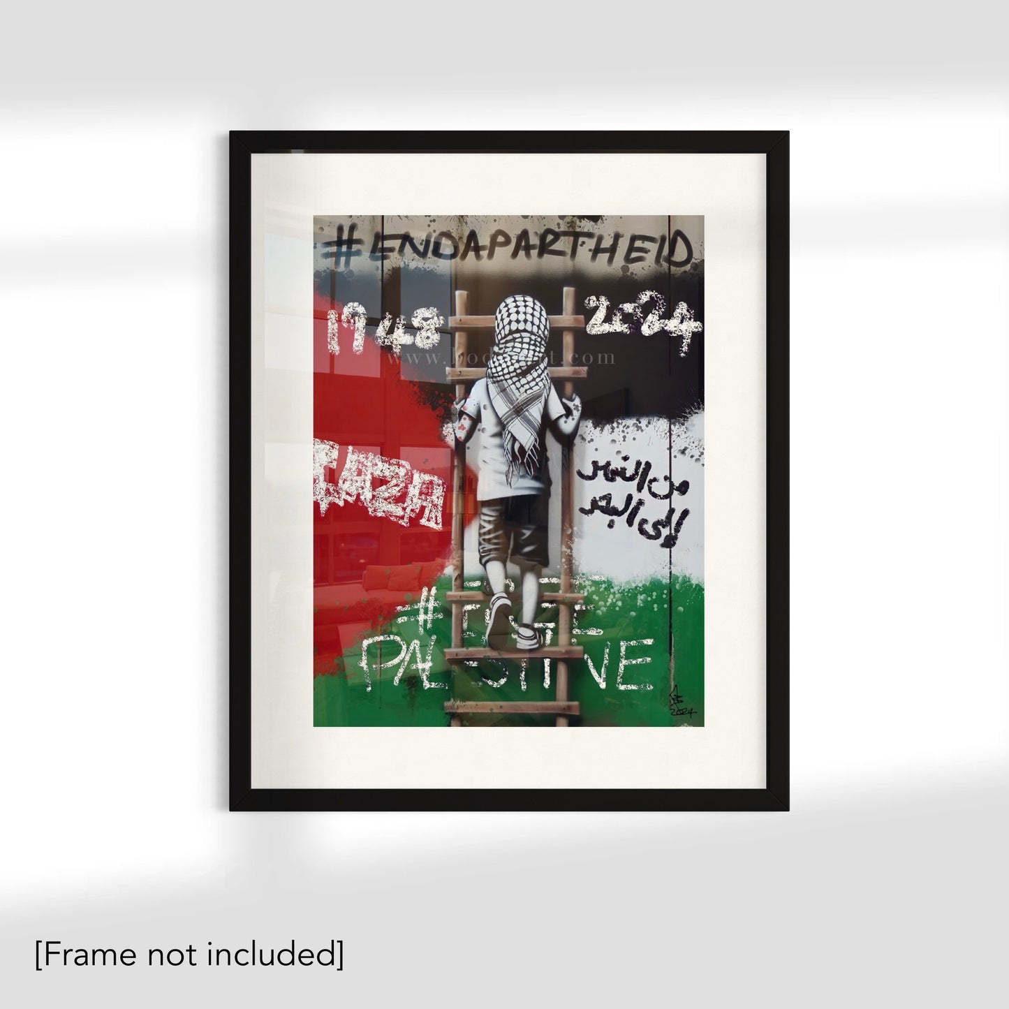 The Wall Of Apartheid | Palestine Graffiti Wall Art Poster Print