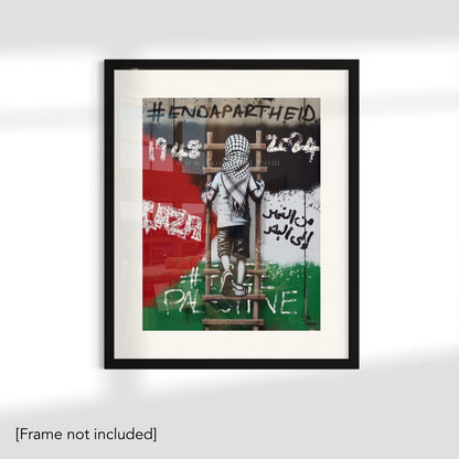 The Wall Of Apartheid | Palestine Graffiti Wall Art Poster Print