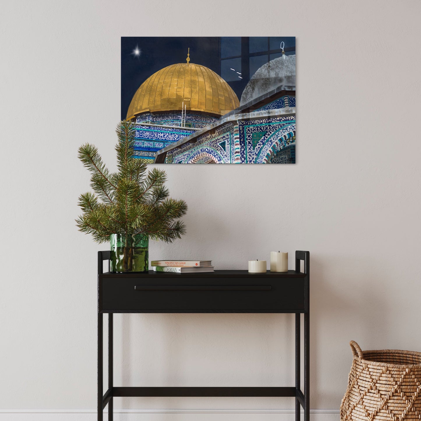 Dome Of The Rock - Palestine Glass Wall Art