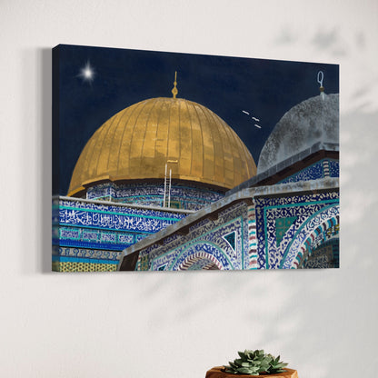 Dome Of The Rock - Palestine Wall Art Canvas Print