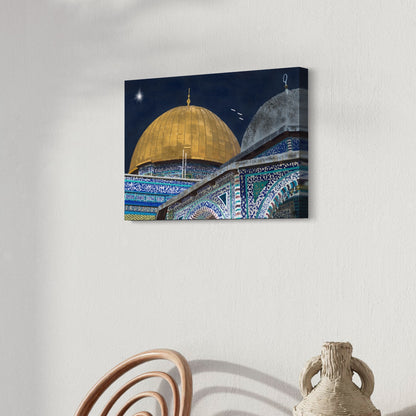 Dome Of The Rock - Palestine Wall Art Canvas Print