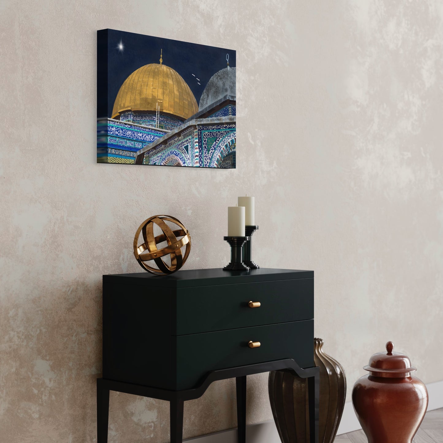 Dome Of The Rock - Palestine Wall Art Canvas Print