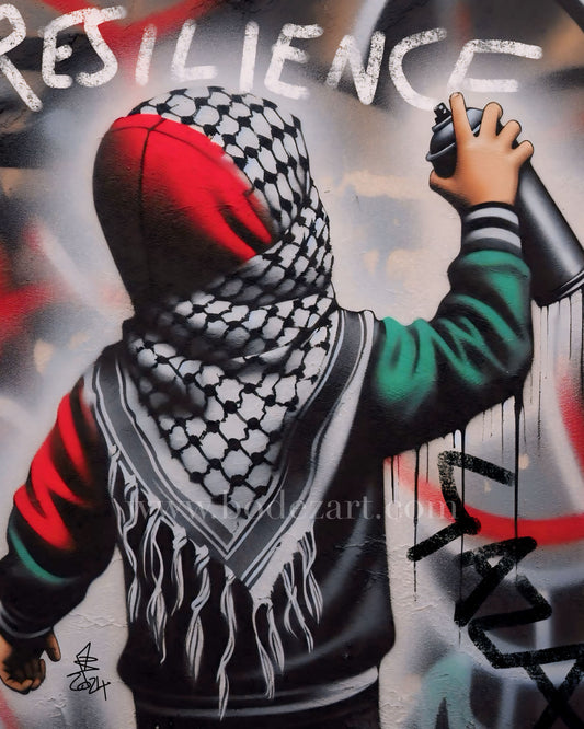 Resilience | Palestine - Graffiti Framed Art Print
