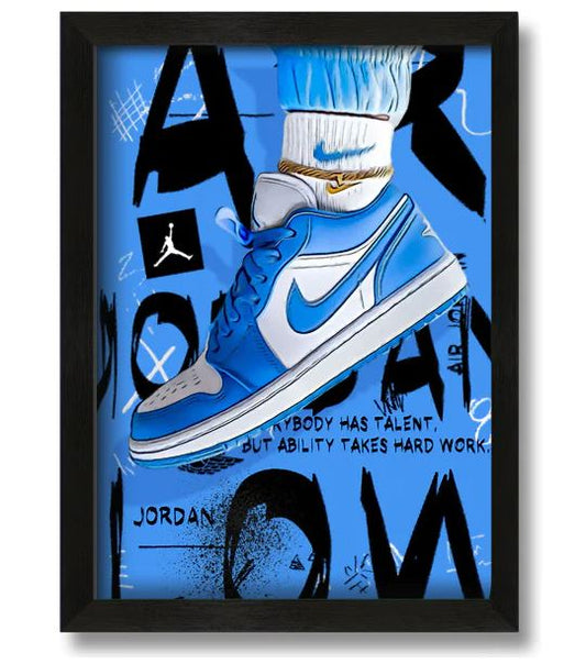 Jordan Blue - Framed Wall Art