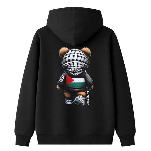 Bear In Solidarity | Classic Full Zipped Palestine Hoodie