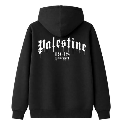 Palestine 1948 Paint Drip Zip Hoodie